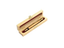 Luxury Metal Pen Clip Nature Wood Roller Pen